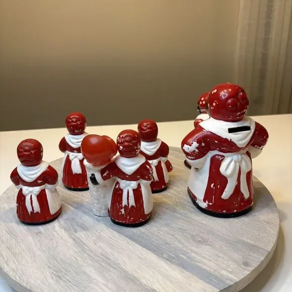 Lot Of Black Americana Ceramic Porcelain Chalkware Kitchen Items - Picture 2 of 6